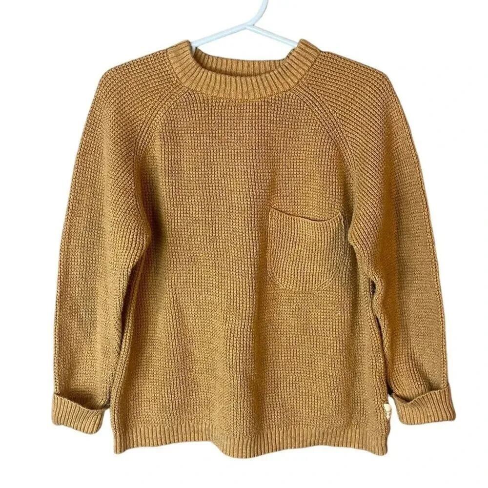 Zara Kids size 4-5 Years Tan Chunky Pullover Sweater